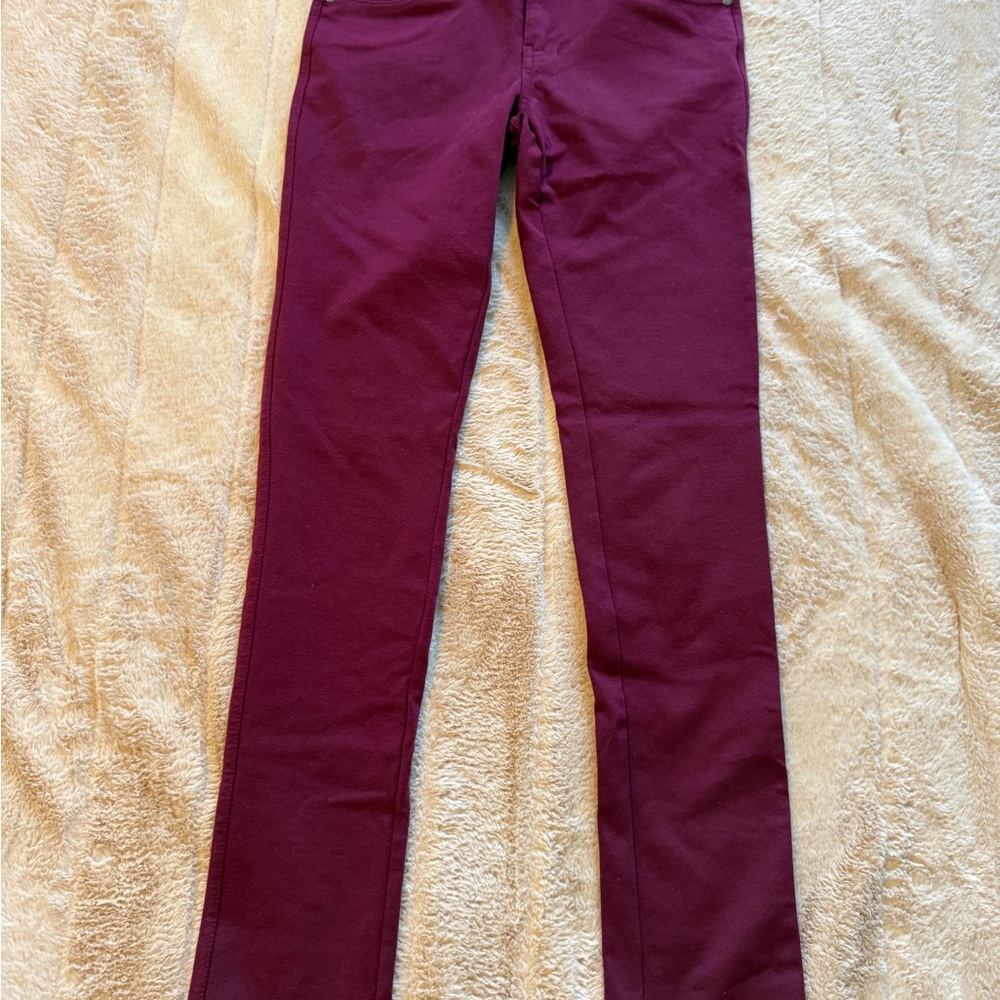 Ambiance Burgundy Skinny Pants